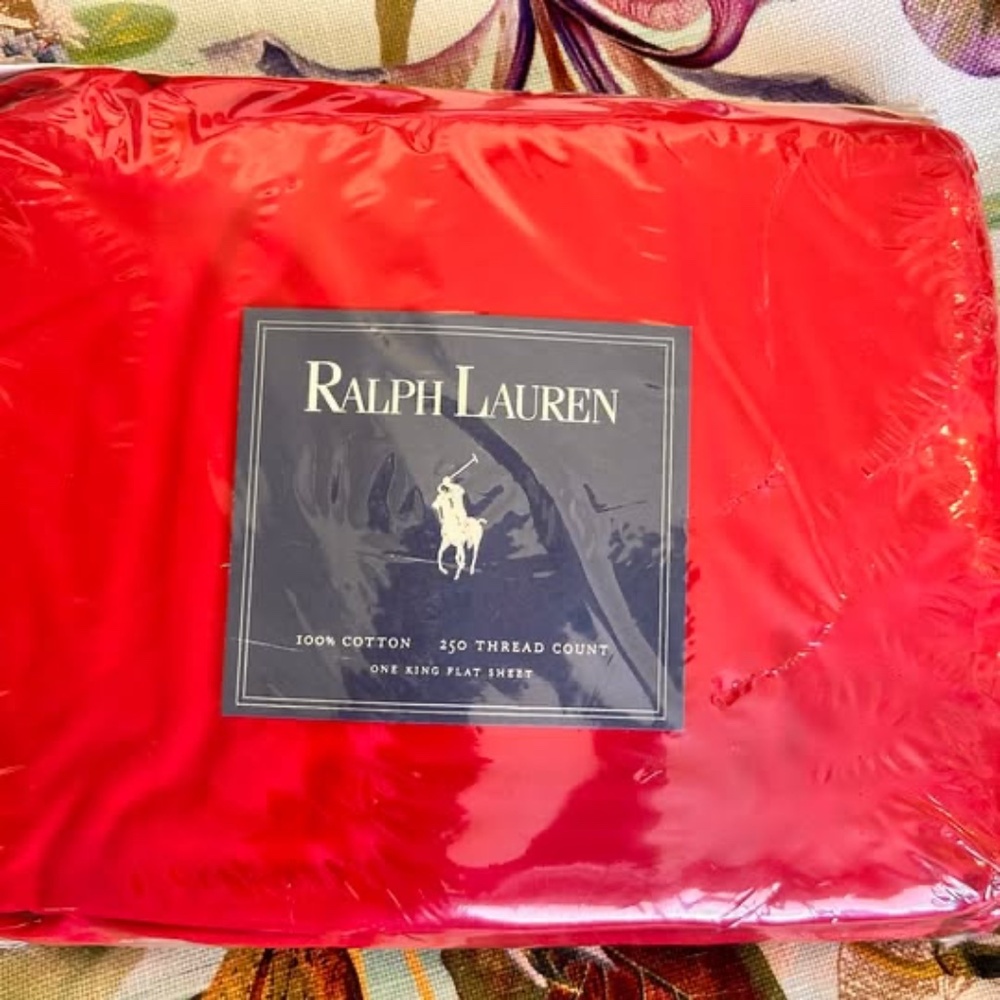 Ralph Lauren Unopened RED KING Sheet